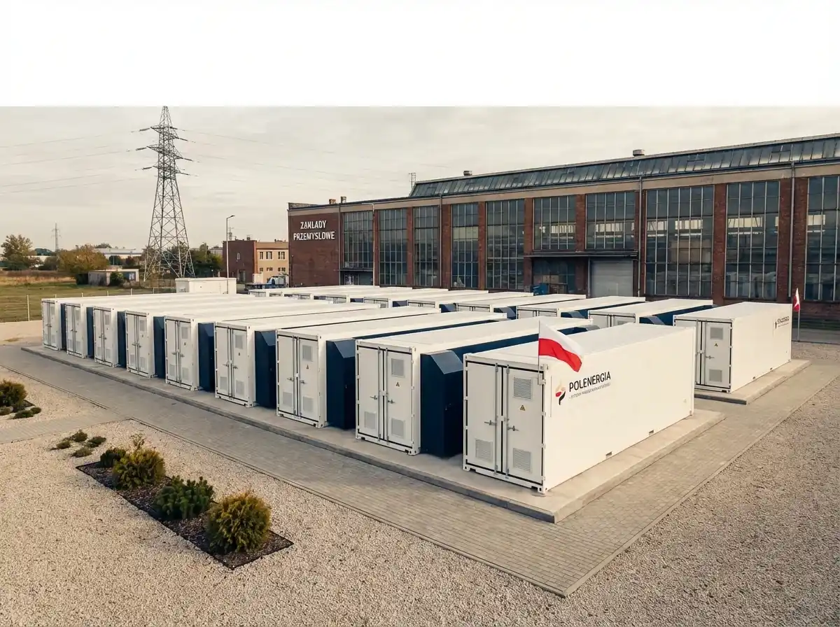 Fundusz Modernizacyjny na magazyny energii: kontenerowy magazyn energii przy budynku przemysłowym