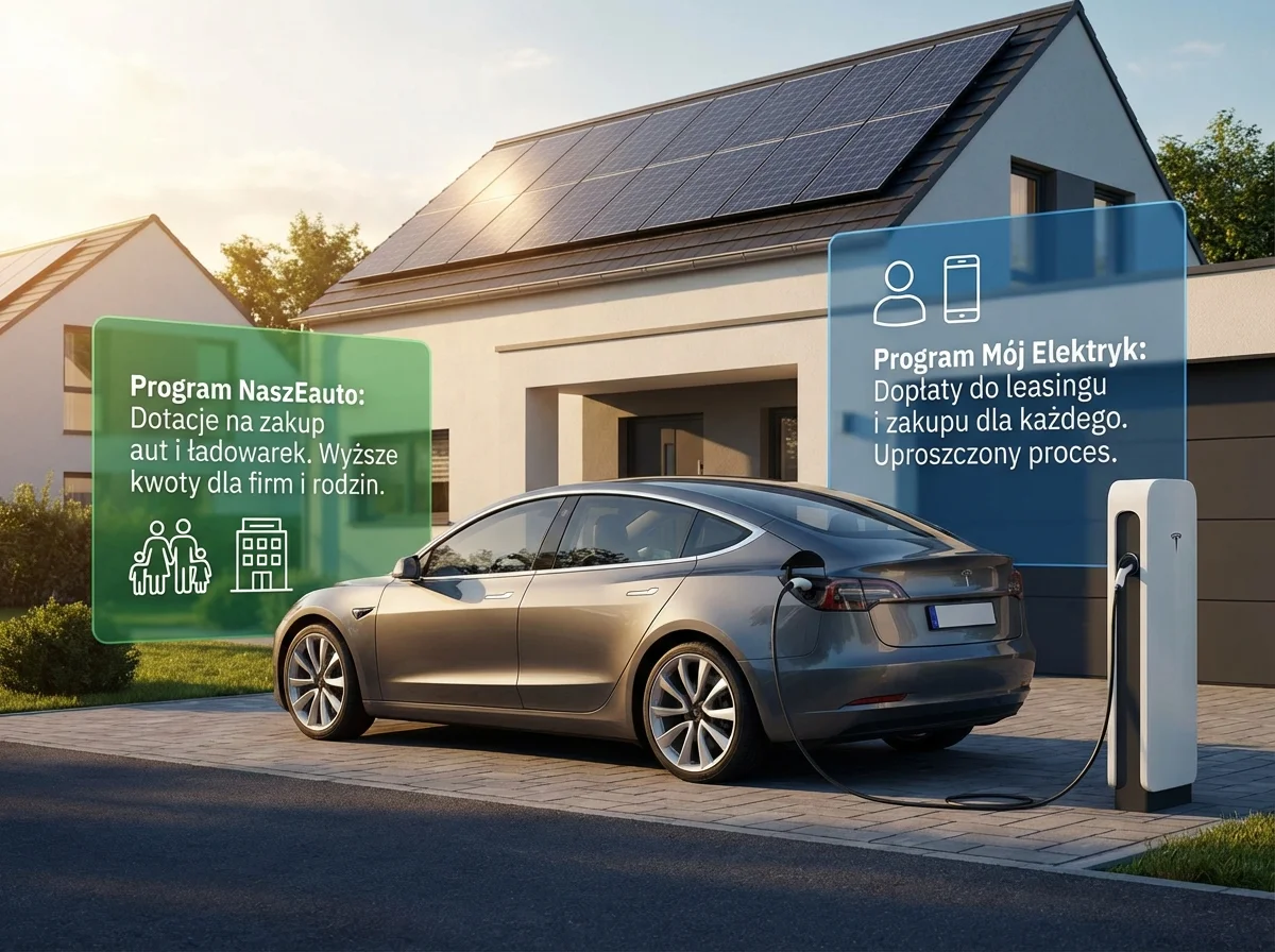NaszEauto vs Mój Elektryk: dopłaty do samochodów elektrycznych